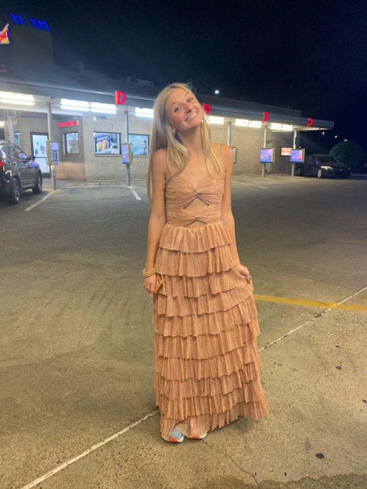 Graceful A Line Spaghetti Straps Sweetheart Tiered Chiffon Long Prom Dress,Evening Dress GG1090