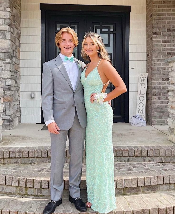 Shiny Mermaid Halter Spaghetti Straps Sage Satin Sequin Backless Long Prom Dress,Evening Dress GG1107