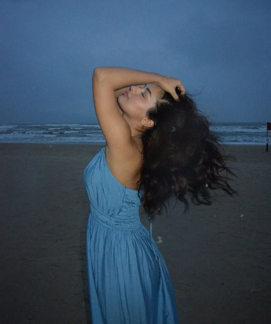 Simple A Line Halter Straps Blue Satin Long Prom Dress,Evening Dress GG1516