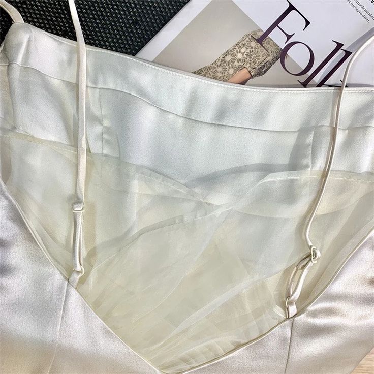 Elegant Mermaid Spaghetti Straps Ivory Satin Pleated Long Prom Dress,Evening Dress GG1689