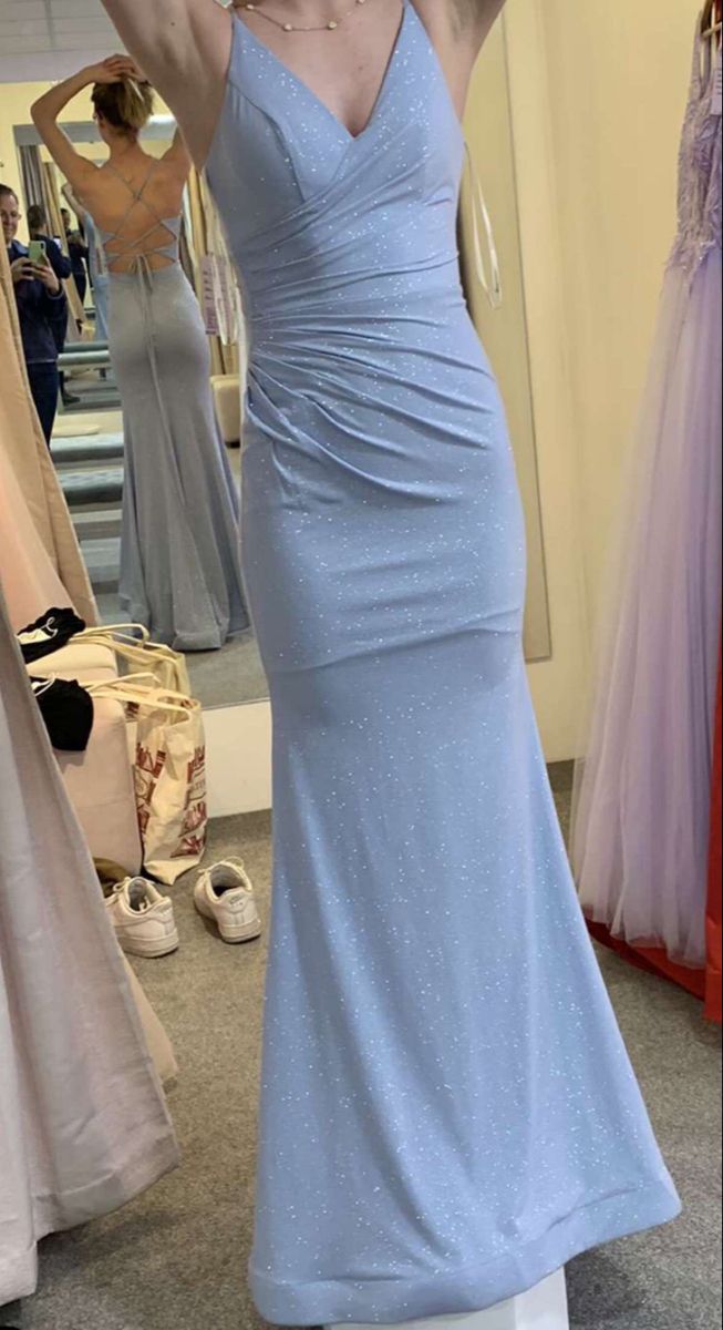 Glitter Mermaid Spaghetti Straps Lavender Satin Sequin Pleated Long Prom Dress,Evening Dress GG1778