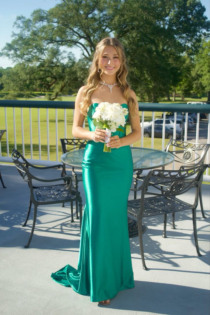 Simple Mermaid Strapless Satin Long Prom Dress,Evening Dress GG1837