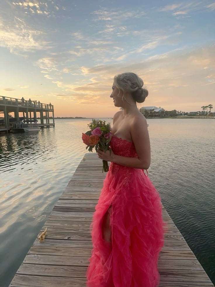 Elegant A Line Strapless Tulle Applique Long Prom Dress,Evening Dress GG1850