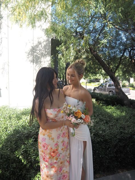 Lovely A Line Strapless White Chiffon Slit Long Prom Dress,Evening Dress GG1911