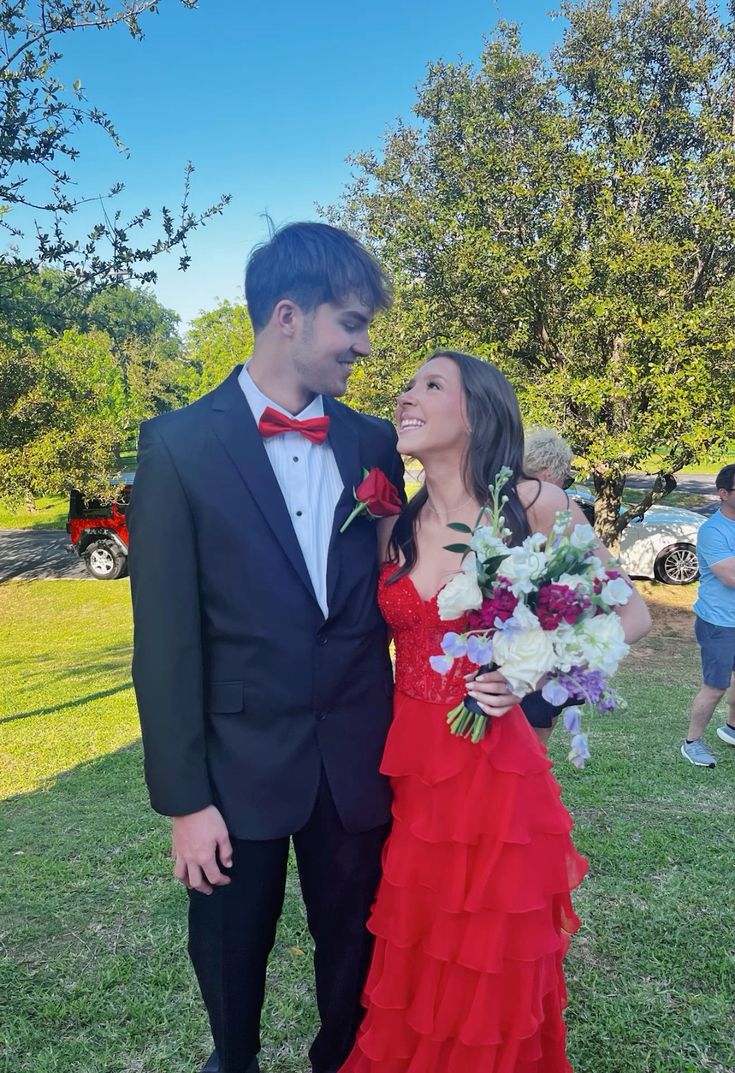 Obsessed A Line Sweetheart Red Chiffon Applique Long Prom Dress,Evening Dress GG1934