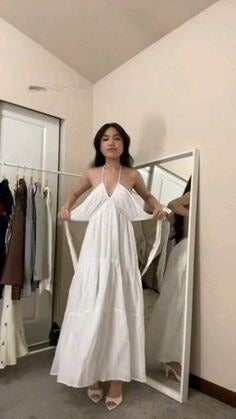 Elegant A Line Halter Straps White Satin Long Prom Dress,Evening Dress GG1968