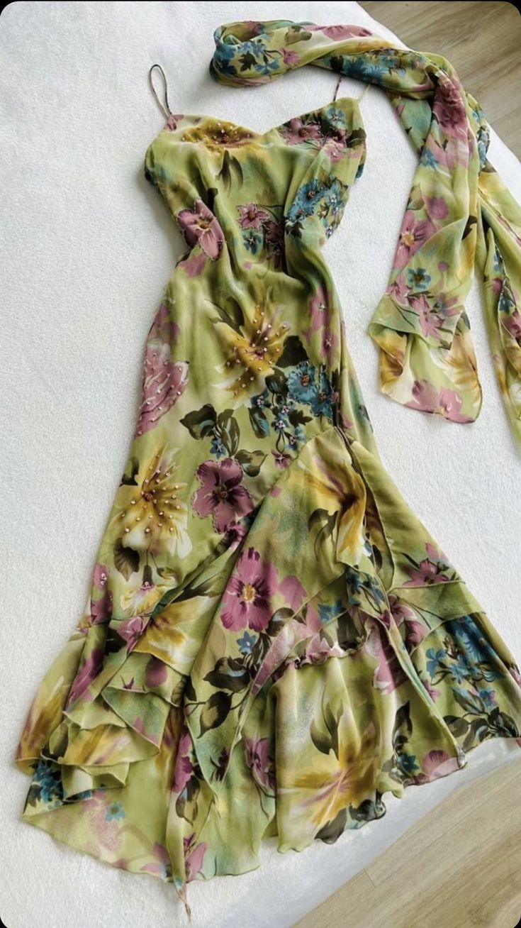 New A Line Spaghetti Straps Chiffon Printing Long Prom Dress,Evening Dress GG2006