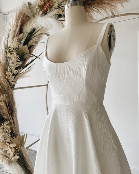 Pretty A Line Spaghetti Straps White Texture Satin Long Prom Dress,Evening Dress GG2120