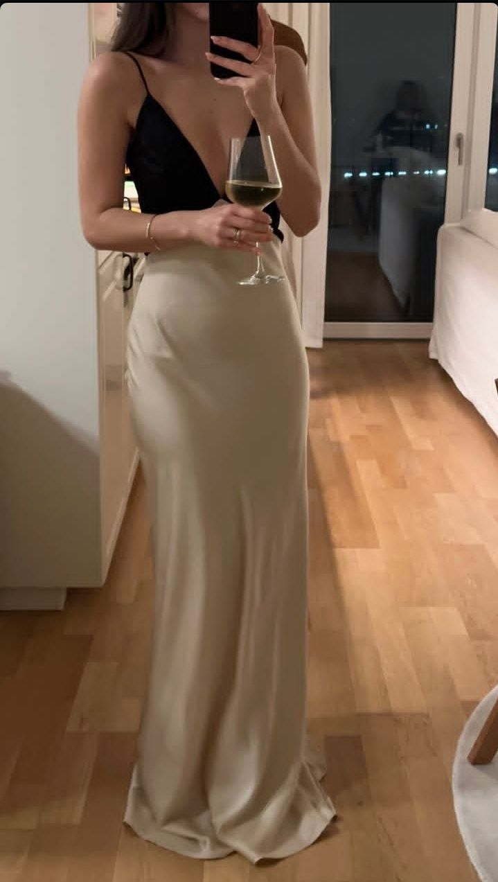 Unique Mermaid Spaghetti Straps V Neck Satin Long Prom Dress,Evening Dress GG2139