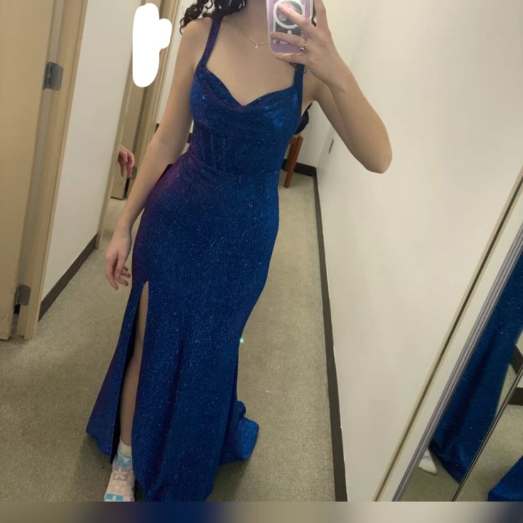 Sparkly Mermaid Halter Satin Sequin Slit Long Prom Dress,Party Dress,Evening Dress GG2221