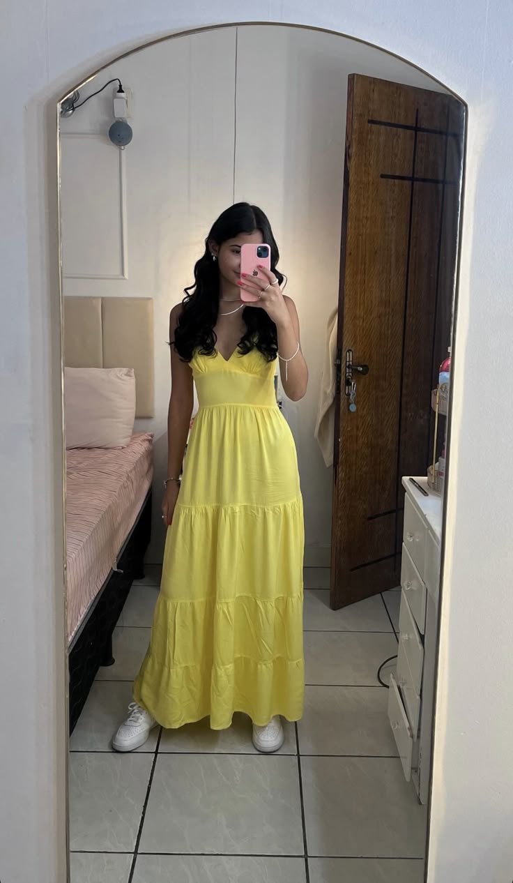 Classy A Line Spaghetti Straps Yellow Satin Long Prom Dress,Party Dress,Evening Dress GG2228