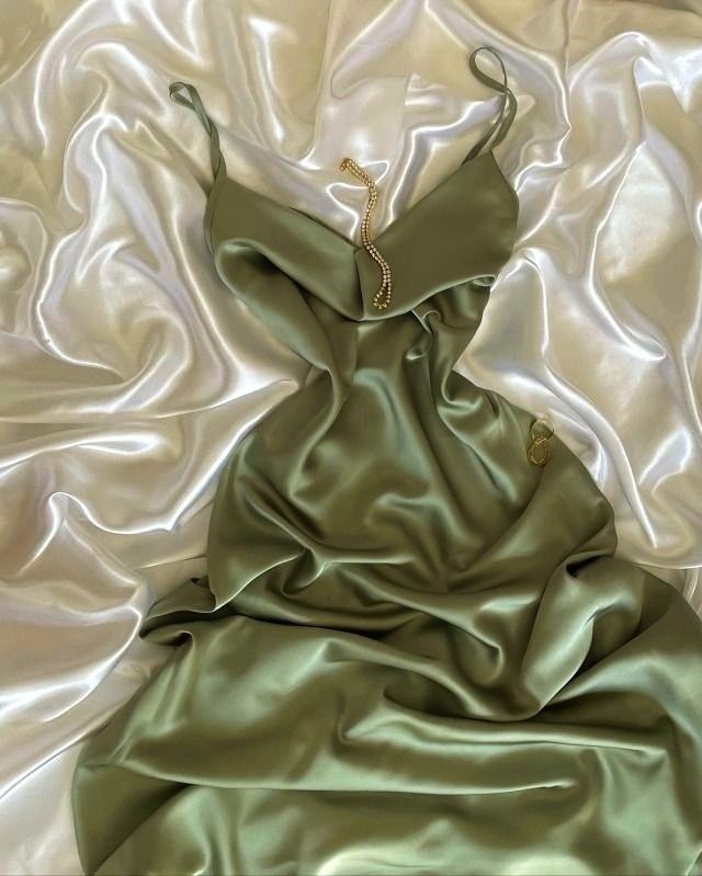 Classy A Line Green Spaghetti Straps Silk Satin Long Prom Dress,Party Dress,Evening Dress GG2250