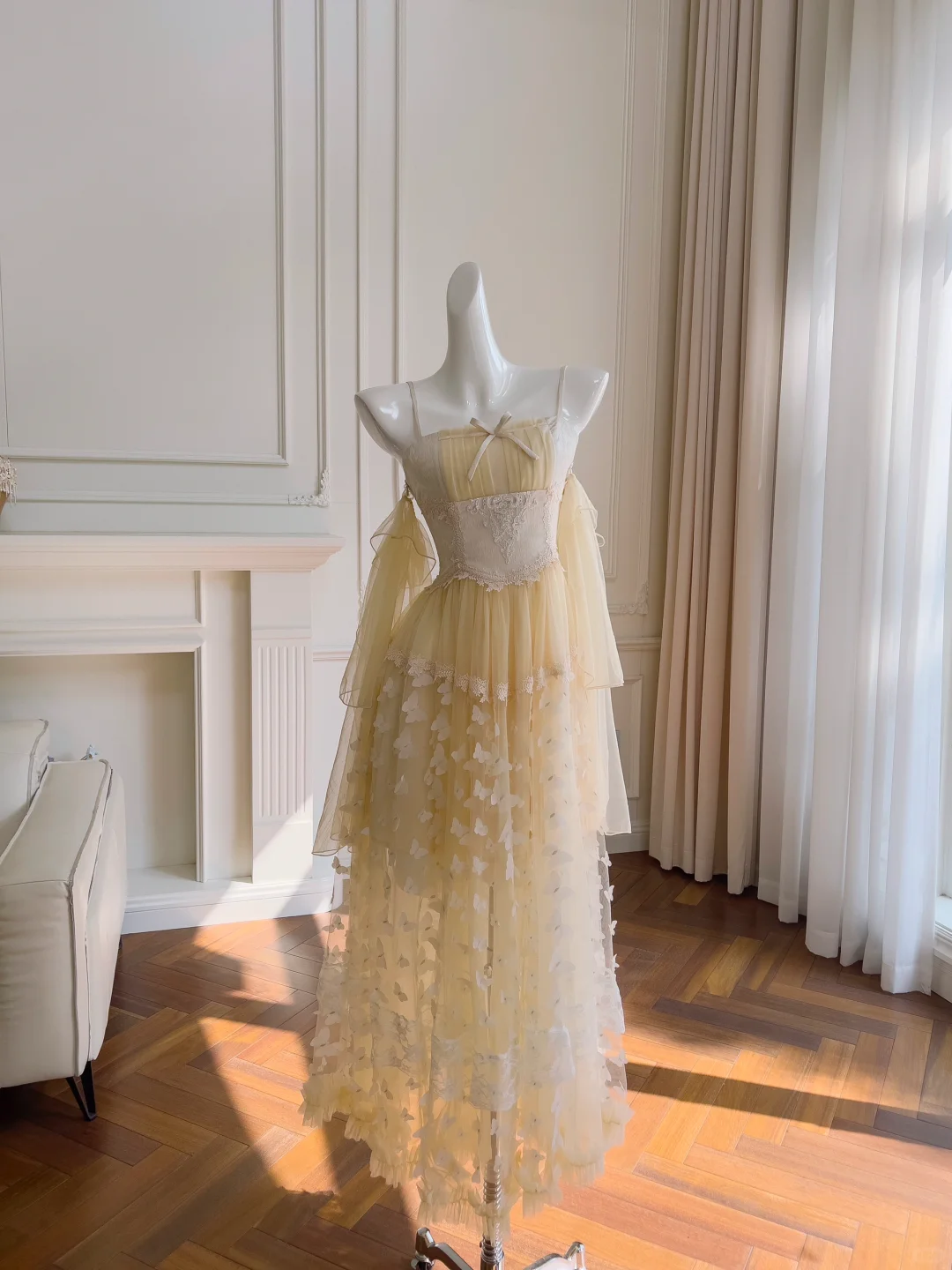 Stunning A Line Spaghetti Straps Tulle Applique Long Prom Dress, Party Dress, Evening Dress GG2585