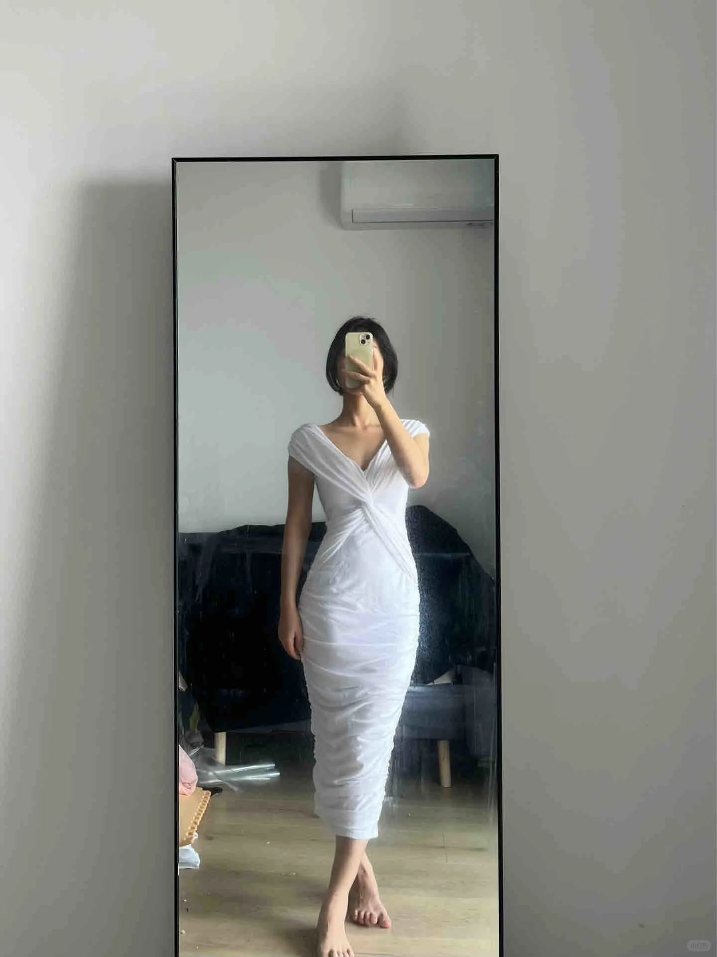 Chic Mermaid V Neck Satin Long Prom Dress, Party Dress, Evening Dress GG2598