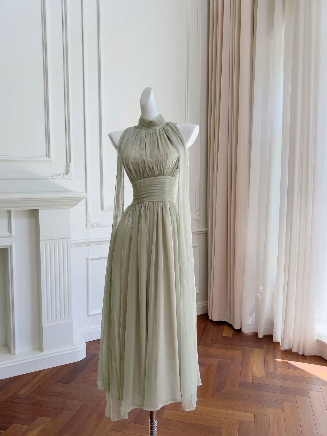 Chic A Line Halter Chiffon Long Prom Dress, Party Dress, Evening Dress GG2643