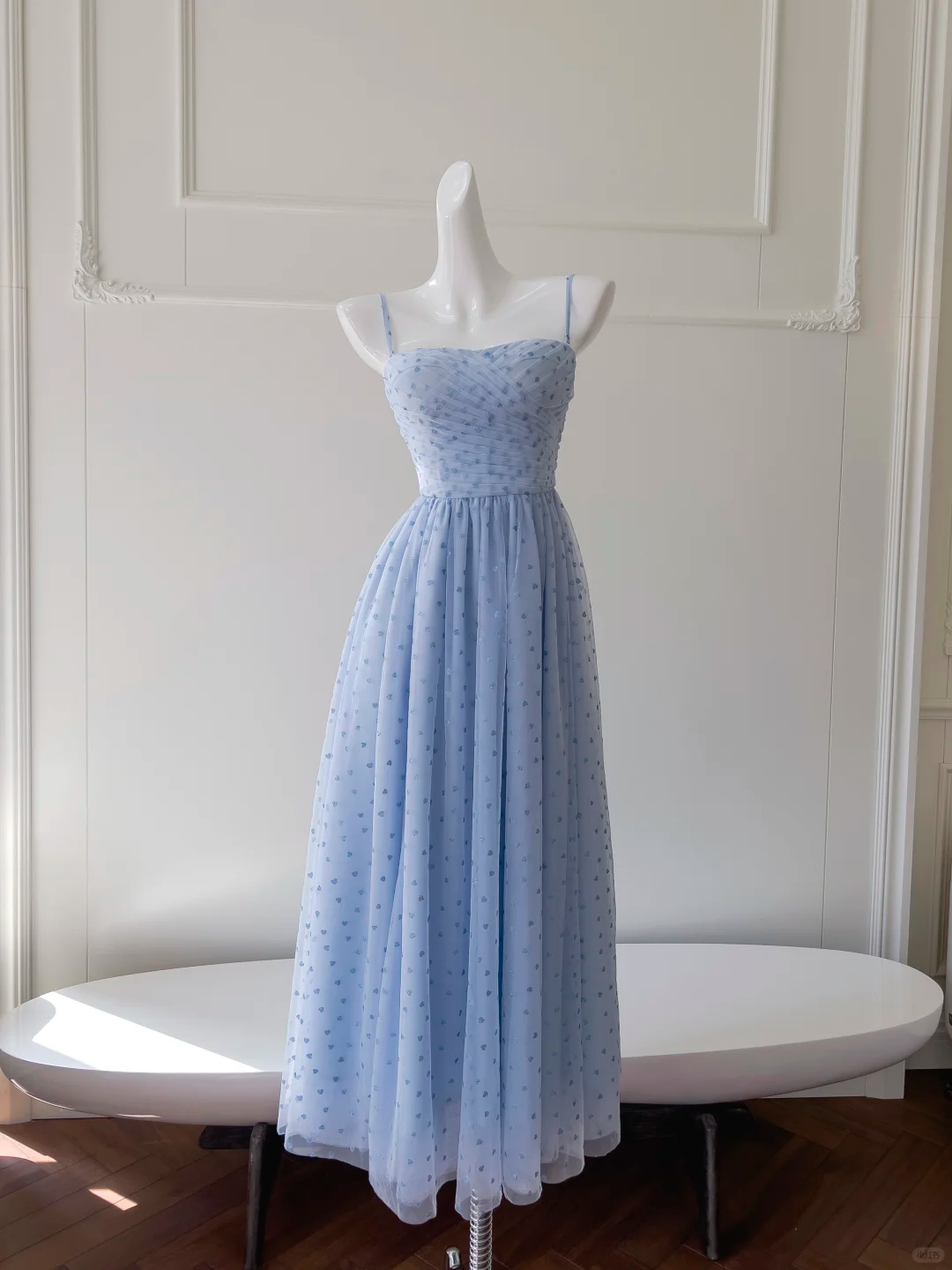 Pretty A Line Spaghetti Straps Satin Tulle Long Prom Dress, Party Dress, Evening Dress GG2690