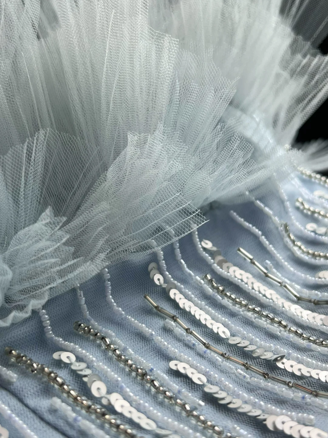 Cute A Line Strapless Satin Tulle Sequin Long Prom Dress, Party Dress, Evening Dress GG2733