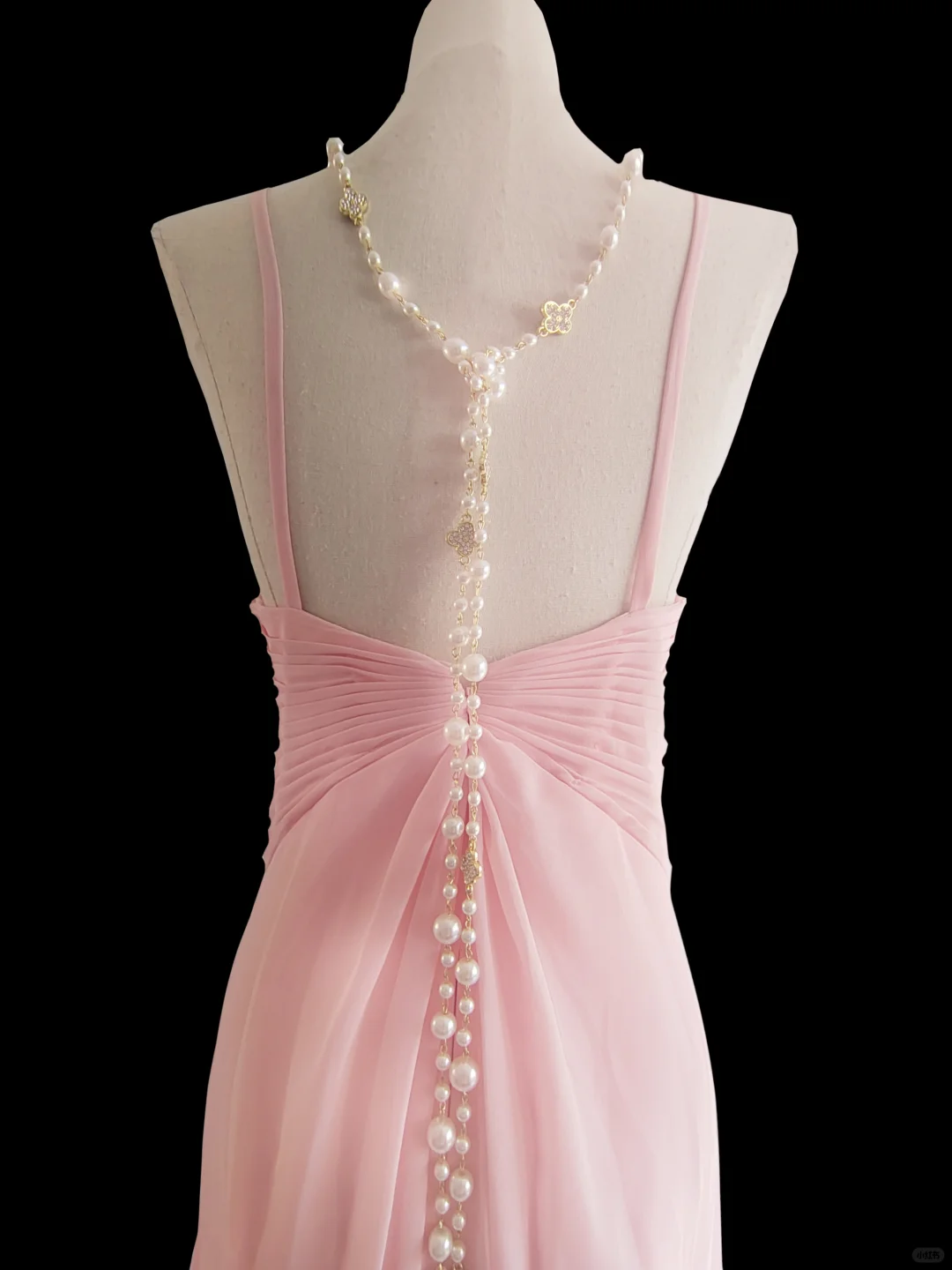 Cute Mermaid Halter Pink Chiffon Long Prom Dress, Party Dress, Evening Dress GG2738