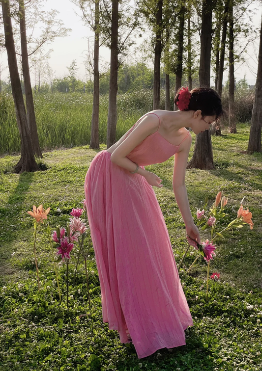 Classy A Line Spaghetti Straps Satin Backless Long Prom Dress, Party Dress, Evening Dress GG2848