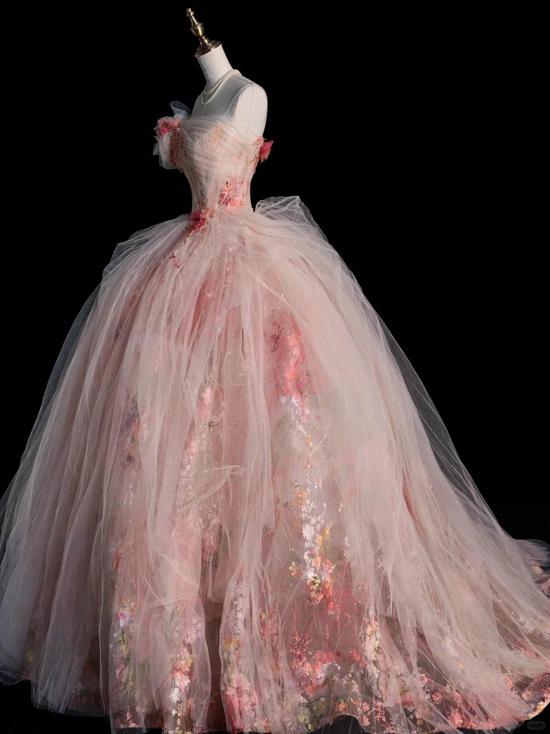 Stunning Ball Gown Strapless Tulle Appplique Long Prom Dress, Wedding Dress, Evening Dress GG2883