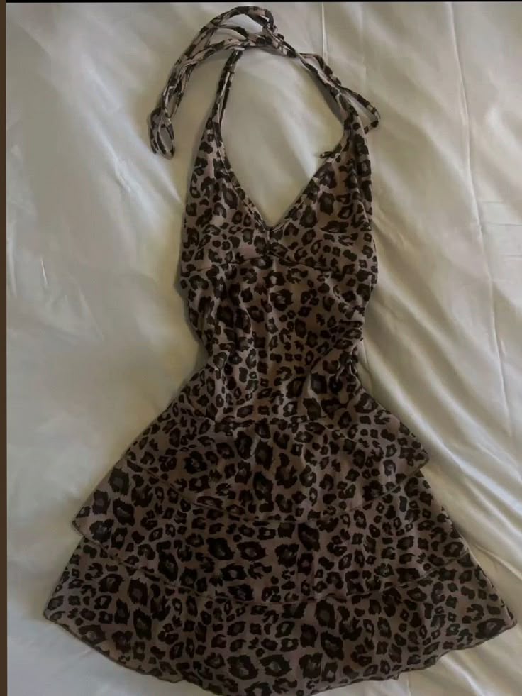 Sexy A Line Halter Satin Leopard Pattern Short Prom Dress,Homecoming Dress,Birthday Dress GG3165