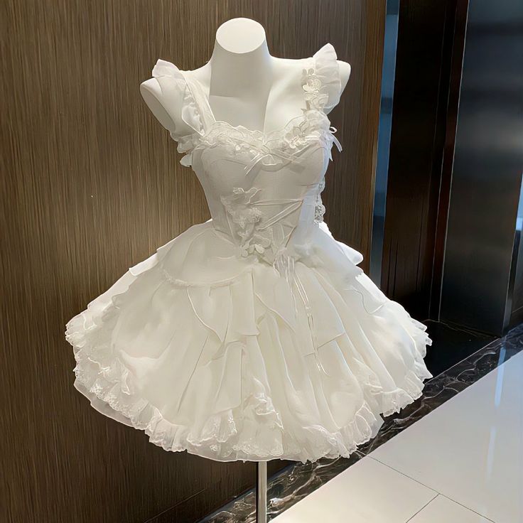 Cute Ball Gown Spaghetti Straps Chiffon Lace Short Prom Dress,Homecoming Dress,Birthday Dress GG3294