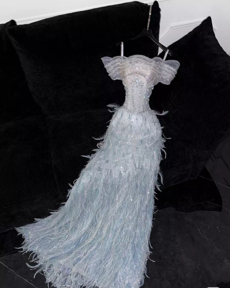 Gorgeous A Line Off The Shoulder Tulle Sequin Feather Long Prom Dress,Party Dress,Evening Dress GG3428