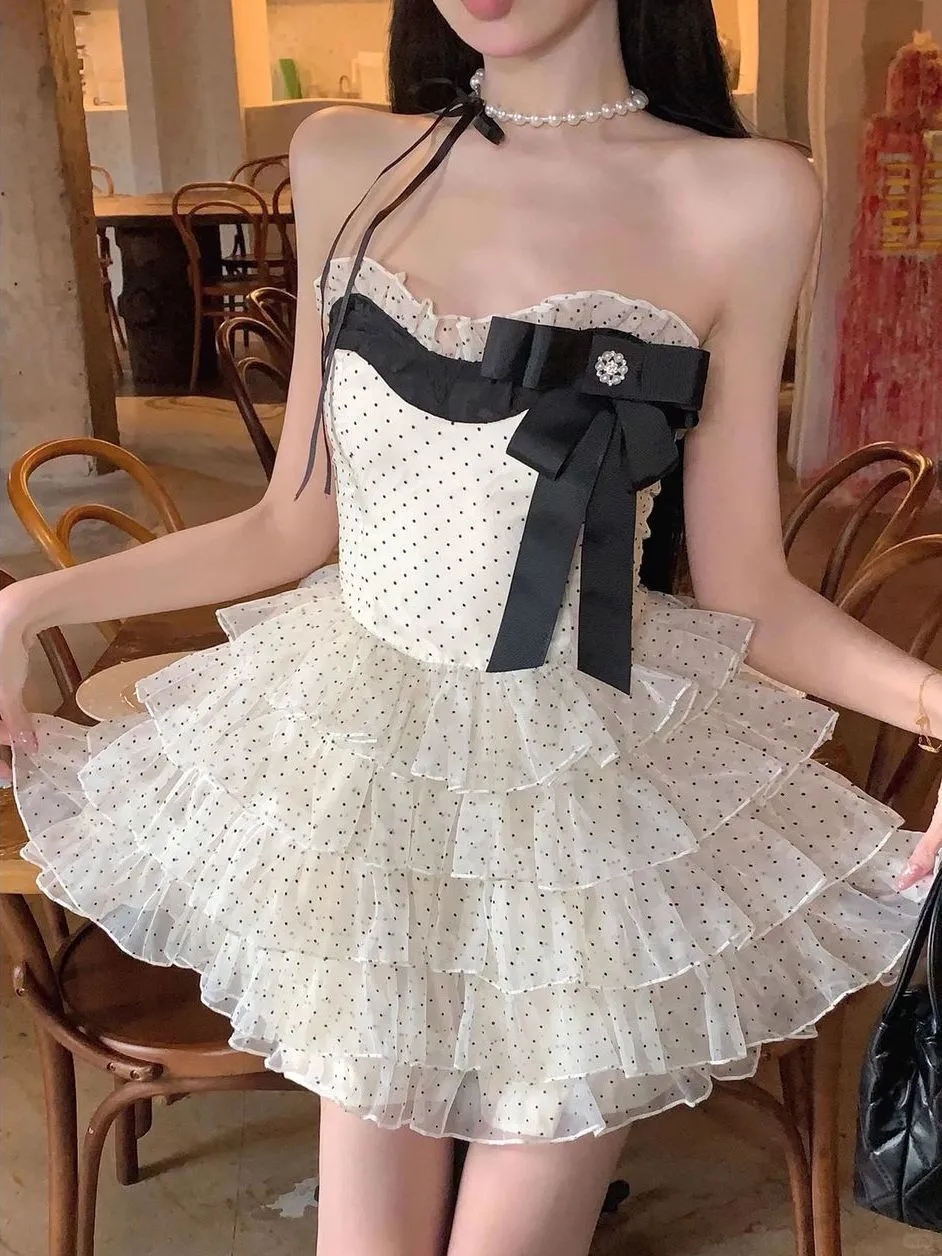 Pretty Ball Gown Strapless Chiffon Bow Short Prom Dress,Homecoming Dress,16th Birthday Dress GG3559