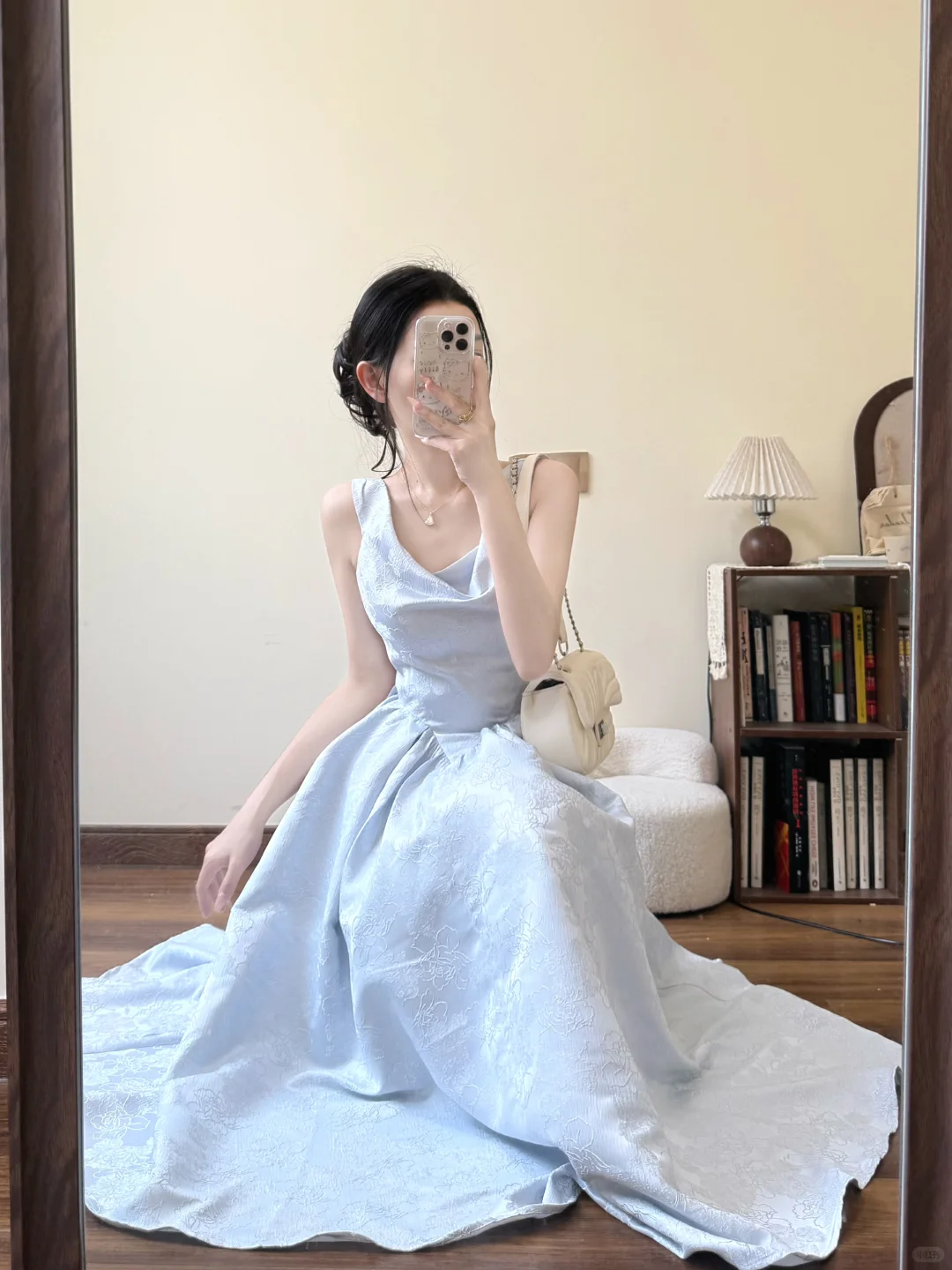 Elegant Pale Blue A Line Satin Long Prom Dress,Party Dress,Evening Dress GG3592