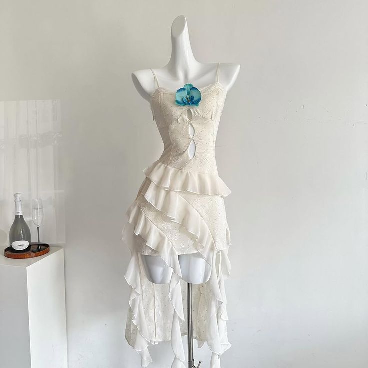 Pretty A Line Spaghetti Straps Satin Chiffon Ruffles Short Prom Dress,Homecoming Dress,18th Birthday Dress GG3614