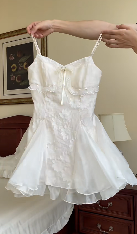 Cute A Line Spaghetti Straps Satin Chiffon Short Homecoming Dress,Summer 15th Birthday Dress GG3724