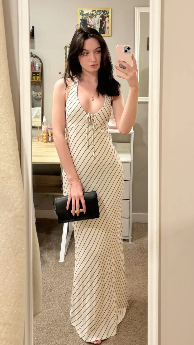Sexy Mermaid Halter White Stripe Satin Long Prom Dress,Party Dress,Evening Dress GG3772