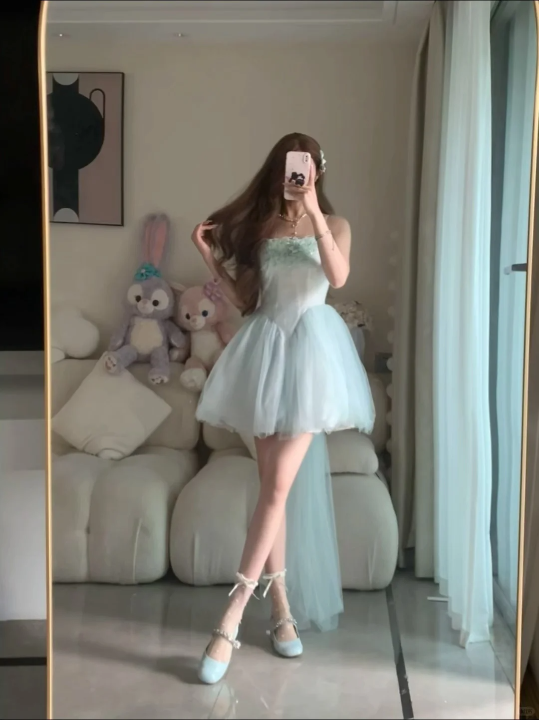 Sweet A Line Spaghetti Straps Tulle Applique Short Homecoming Dress,Summer 18th Birthday Dress GG3894