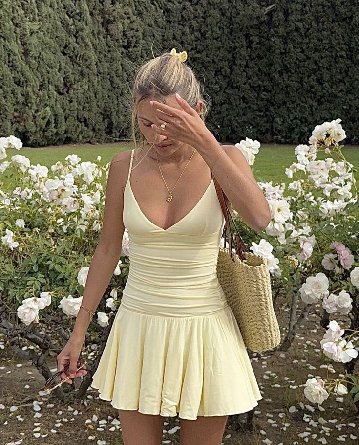 Pastel Yellow A Line Spaghetti Straps Satin Short Homecoming Dress,Summer 18th Birthday Dress GG3970