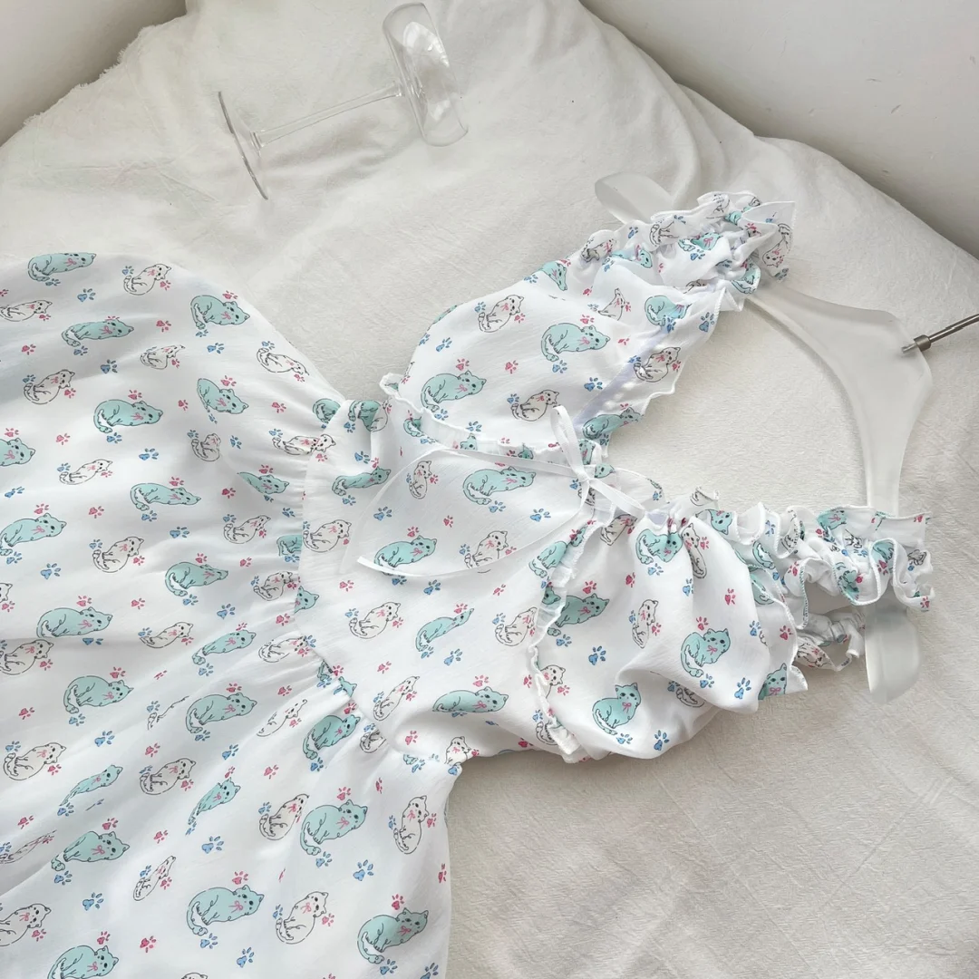 Cute A Line V Neck Satin Printed Short Homecoming Dress,Summer 15th Birthday Dress GG4037