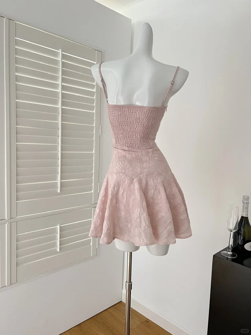 Pink A Line Spaghetti Straps Satin Short Homecoming Dress,Summer 17th Birthday Dress GG4042