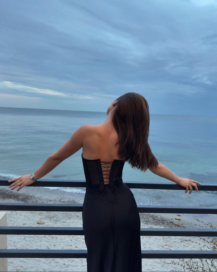 Classy Mermaid Strapless Black Satin Long Prom Dress,Party Dress,Formal Evening Dress GG4132