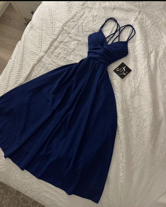 Pretty A Line Spaghetti Straps Satin Long Prom Dress,Party Dress,Formal Evening Dress GG4212