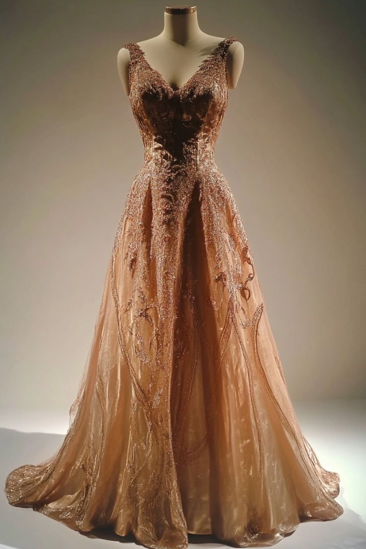 Exquisite A Line V Neck Sequin Applique Tulle Long Prom Dress, Evening Dress GG426