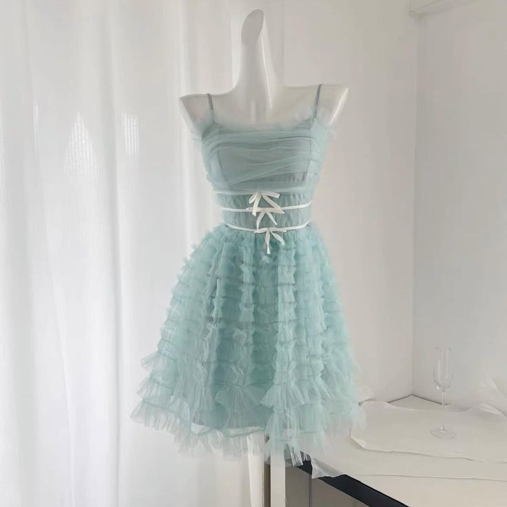 Fairy A Line Spaghetti Straps Tulle Short Homecoming Dress,Summer 17th Birthday Dress GG4351