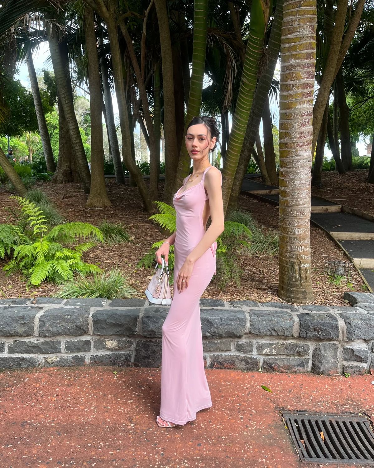 Elegant Mermaid U Neck Pink Satin Backless Long Prom Dress,Party Dress,Formal Evening Dress GG4475