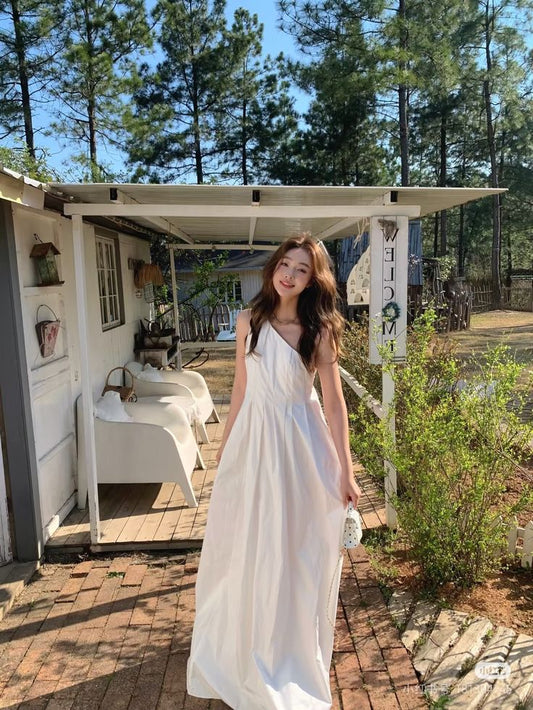 Elegant A Line One Shoulder Satin Long Prom Dress,Party Dress,Formal Evening Dress GG4501