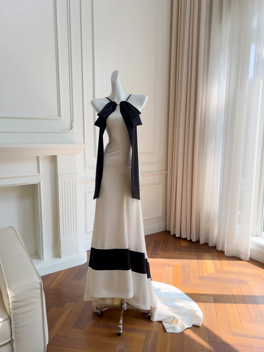 Unique Mermaid Halter Satin Long Prom Dress,Party Dress,Formal Evening Dress GG4546