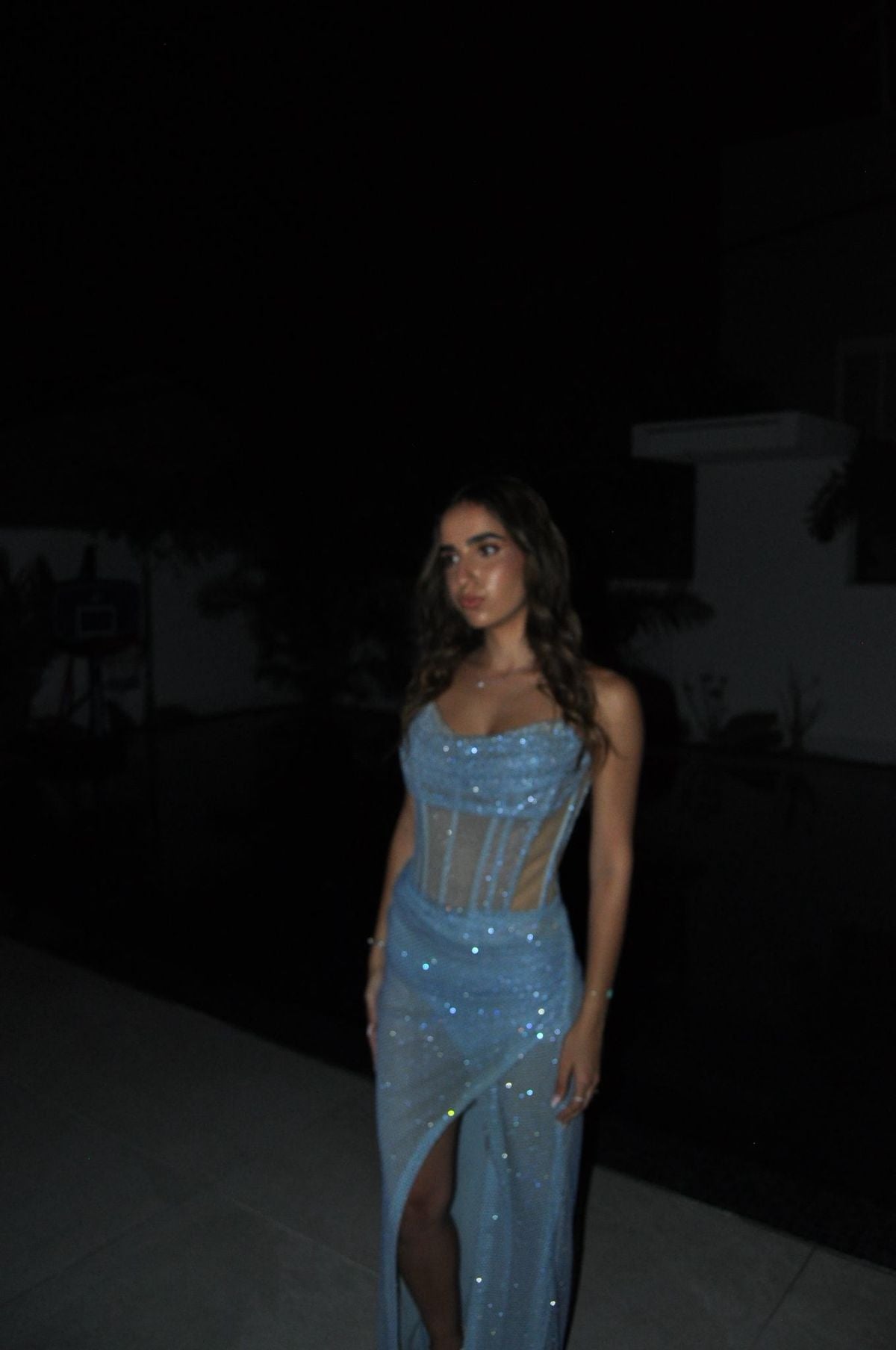 Sparkles Mermaid Strapless Tulle Sequin Slit Long Prom Dress,Party Dress,Formal Evening Dress GG4565