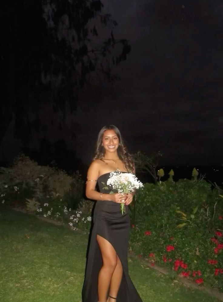 Sexy Black Mermaid Strapless Satin Slit Long Prom Dress,Evening Dress GG5094