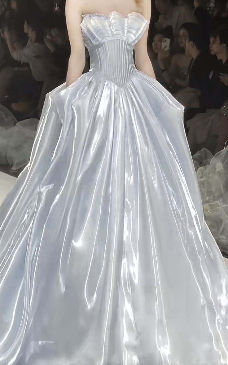 Pretty A Line Strapless Satin Long Prom Dress,Evening Dress GG5205