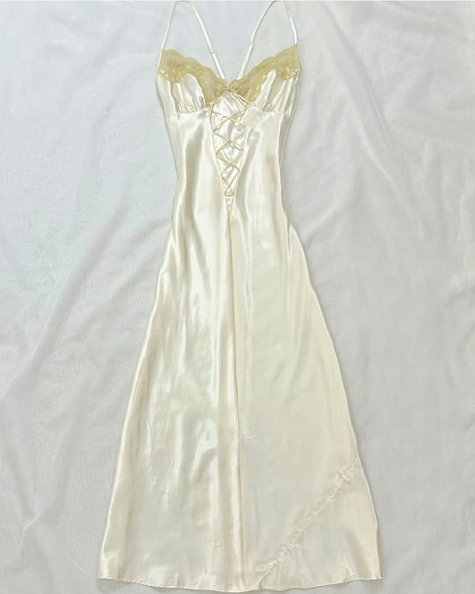 Simple Sheath A Line Spaghetti Straps Satin Lace Long Prom Dress,Evening Dress GG5222