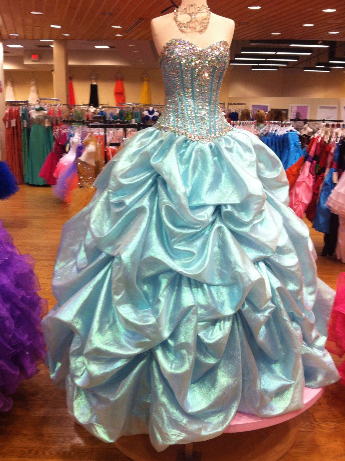 Obsessed Ball Gown Sweetheart Satin Beaded Without Sleeves Long Prom Dress,Evening Dress GG5450