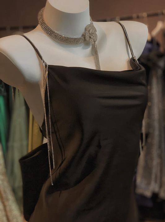 Black Charming Mermaid Spaghetti Straps Satin Backless Without Sleeves Long Prom Dress,Evening Dress GG5509