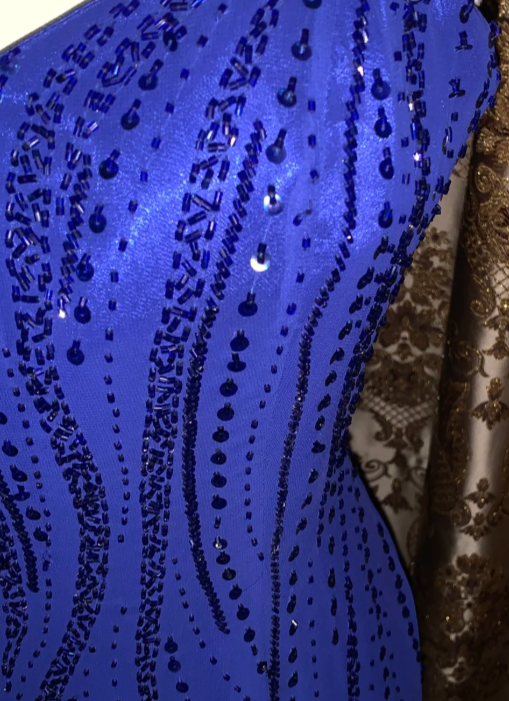 Chic Mermaid Spaghetti Straps Satin Sequin Beaded Without Sleeves Long Prom Dress,Evening Dress GG5538